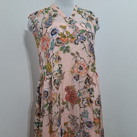 Marisfrolg Floral Print Sleeveless Silk Blend Dress Size 38 EUR US 8 Multi-color - Picture 12 of 16